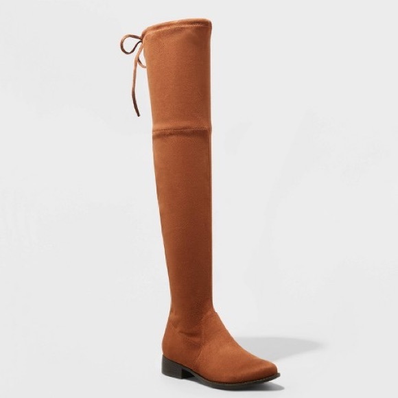a new day Shoes - A New Day Sidney Over the Knee Boots in Cognac Brown, Size 6.5, Target New